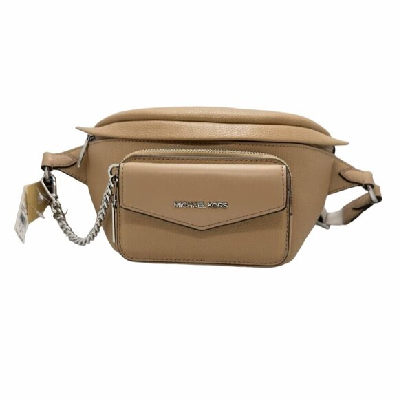 ❤️Michael Kors Bag Purse Maisie 2 In 1 Waist Pack Fanny Belt MK Tan Travel Tan - Picture 2 of 5